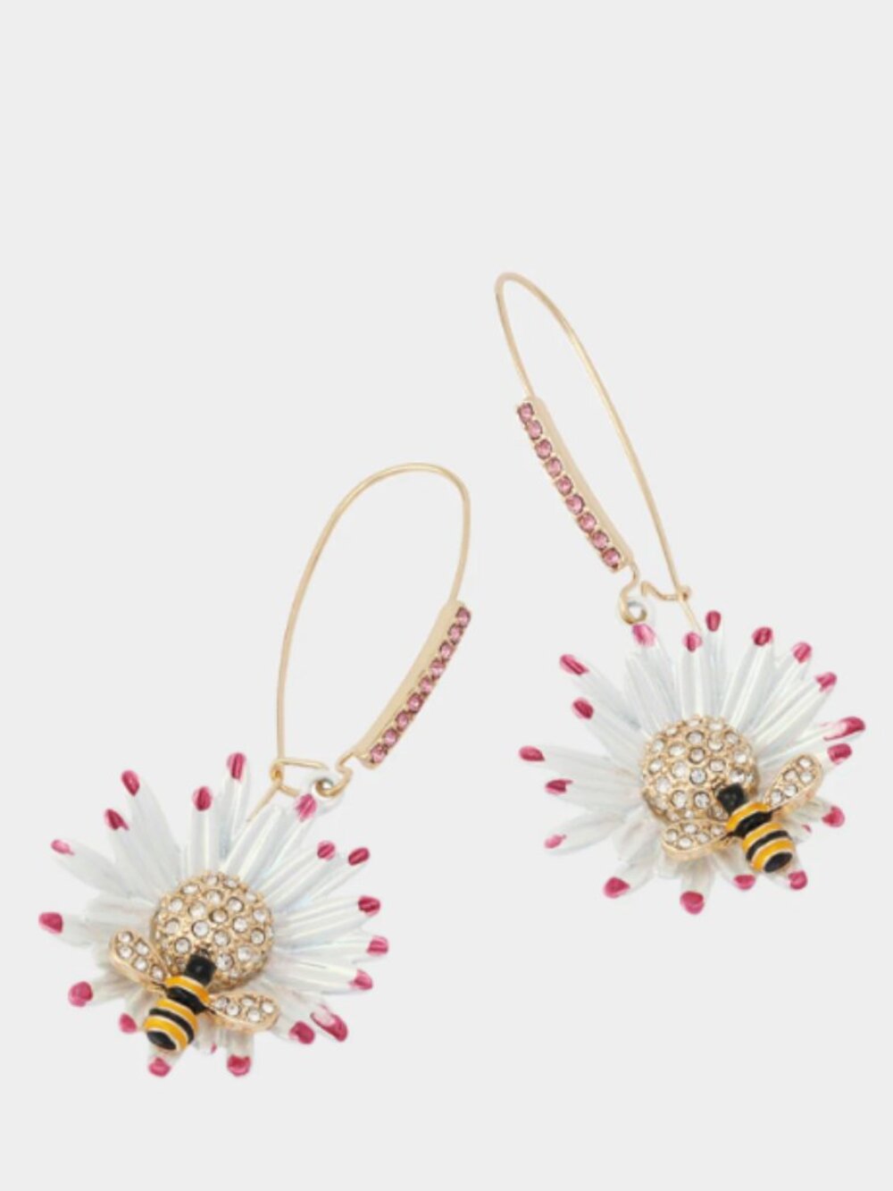 Betsey Johnson Flower Bee Earrings - Picture 3 of 12